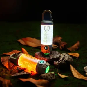 Three-Color LED Retro Camping Torch Light
