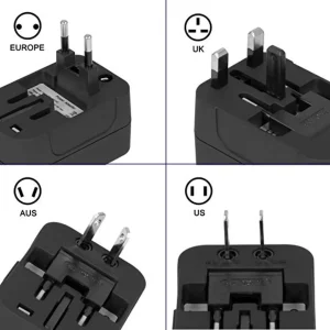Universal Travel Adapter with 2 USB Ports