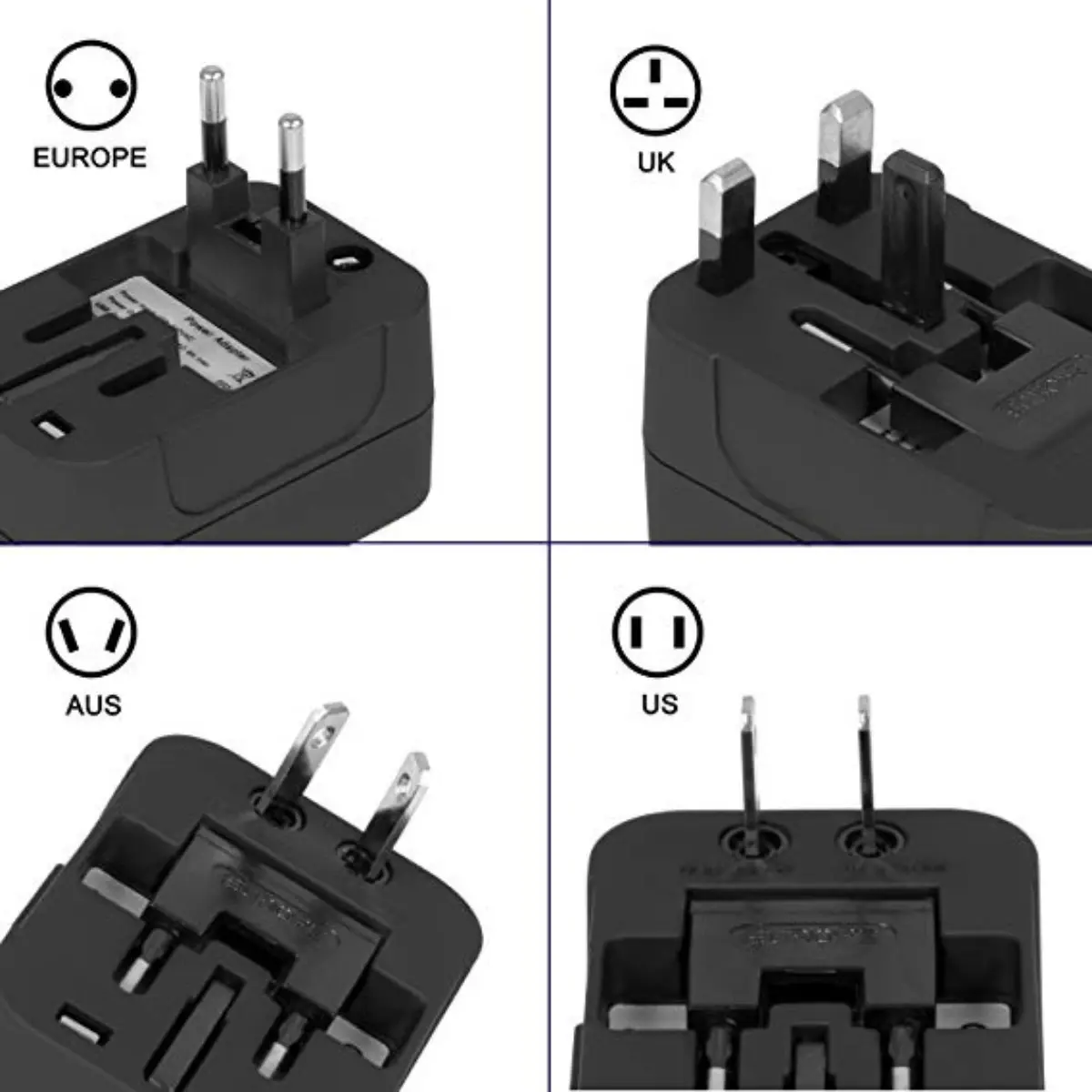 Universal Travel Adapter with 2 USB Ports