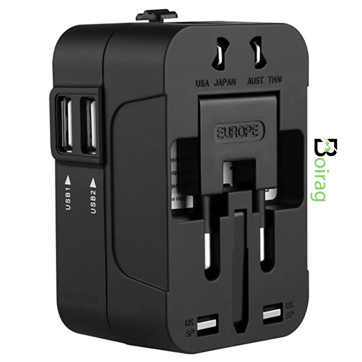 Universal Travel Adapter with 2 USB Ports