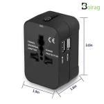 Universal Travel Adapter with 2 USB Ports