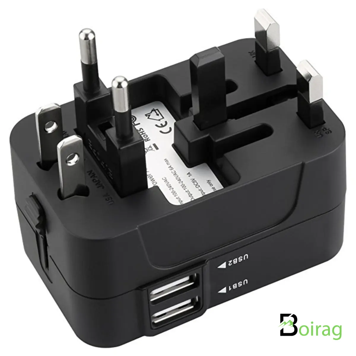 Universal Travel Adapter with 2 USB Ports
